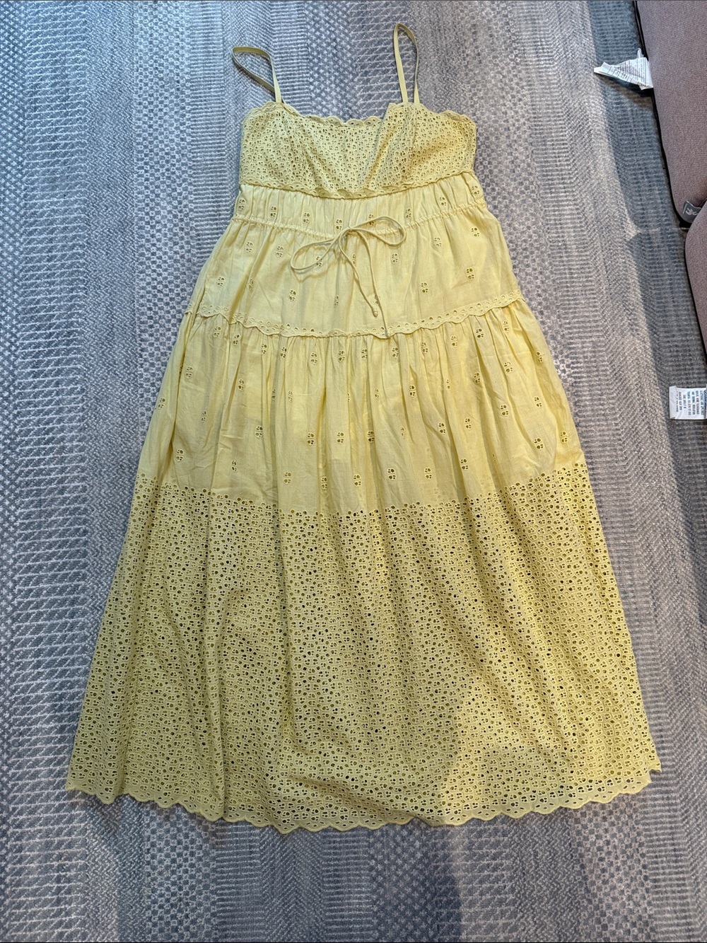 Ulla Johnson Yellow Eyelet Maxi Dress